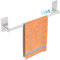 Strength Enemy Portasciugamani da Bagno Senza Trapano, Autoadesivo Montaggio a Parete, Porta asciugamani Regolabile 40-75 cm, Acciaio Inossidabile 304 Spazzolato, Per Bagno e Cucina - Argento