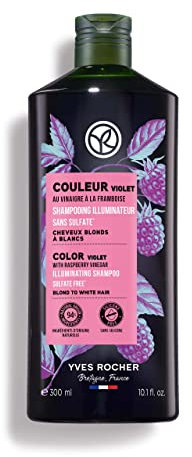Yves Rocher - Champú Iluminador Violeta - Tipo de cabello: cabello rubio a blanco - Color puro. Reflejos amarillentos atenuados - Sin Sulfatos Ni Siliconas - 300ml