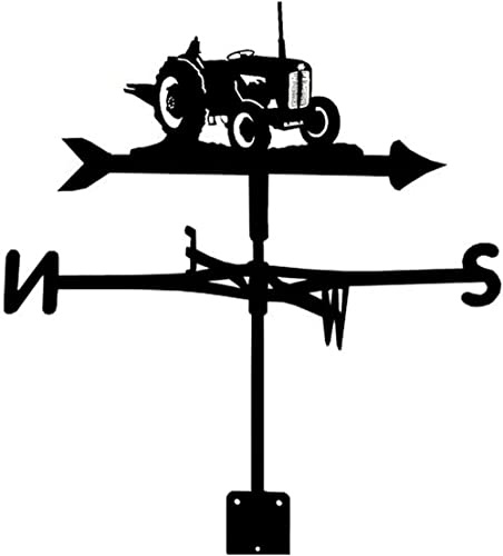 AMITVA Metall Wetterfahne Edelstahl Traktor Ornament Windfahne Gartenstecker Wetterfahne Messwerkzeug Windrichtungsanzeige Hofdachhalterung Einfache Bedienung
