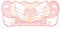 GeekShare Large Gaming Mouse Pad Kawaii Pink Non-Slip Rubber Back Mouse Pad Big Waterproof Desk Mat for Keyboard and Mouse Perfect for Gaming,or Home Office Work - Star Wings