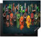 KitchenYeah© Protege Couvre Plaque De Cuisson Décoration Cuisine Tapis Protection Protecteur Induction 58x51 cm Herbes - Epices - Cuillères
