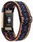 Wanme Armband kompatibel mit Fitbit Charge 2 Damen Herren Nylon Armband für Fitbit Charge 2 Fitness Armband (Violett Bohème)