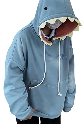 Duohropke Herren Bape Kapuzenpullover Jacke Shark Hoodie Hip Hop Streetwear Sweatshirts Haikopf Shark Hoodie Pullover Mit Kapuze Sweatjacke