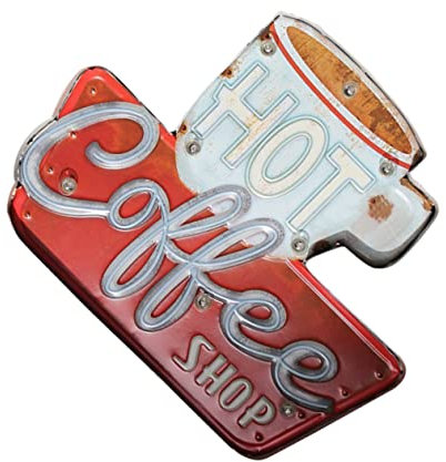 DOITOOL -leuchtschild „coffee“ Im Vintage-stil Retro- Keine Batterie Erforderlich