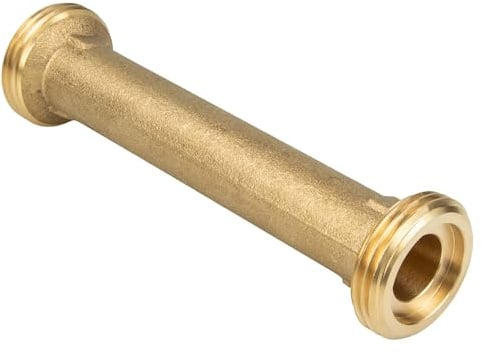 tecuro Passstück 3/4 Zoll x 110 mm für Wasserzähler Wärmemengenzähler - Messing CW617 nach Trinkwasserverordnung, ideal für Rohbaumontage