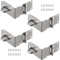 Lnrueg 4-Pack 90-Degree Stainless Steel Hasp Latches, Desk Drawer Lock, File Cabinet Lock, Silver