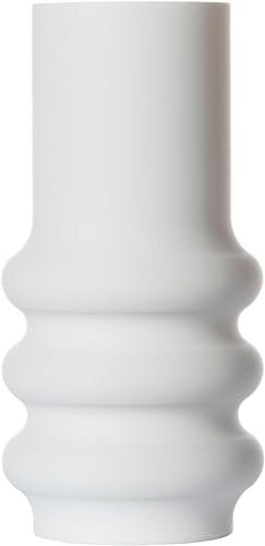 3D Vase Blumenvase Dekovase Anike 25cm für Schnitt-/ Trockenblumen | nachhaltig | Pampasgras (Weiß)