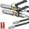 VEVOR Grease Gun Coupler 2 PCS, 10000 PSI High Pressure, 6-Jaw Locking, Quick Release Grease Gun Tip with Hose/Zerk Fittings Cleaner, Compatible with All Grease Guns 1/8 NPT Fittings for Automobiles