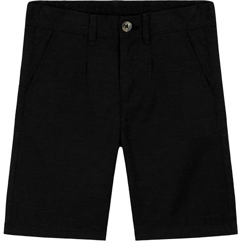 CityComfort Shorts für Jungen, Kurze Chino Hose mit 2 Seitentaschen & Elastischem Bund - Sommer Kleidung für Jungs (Schwarz, 4-5 Jahre)