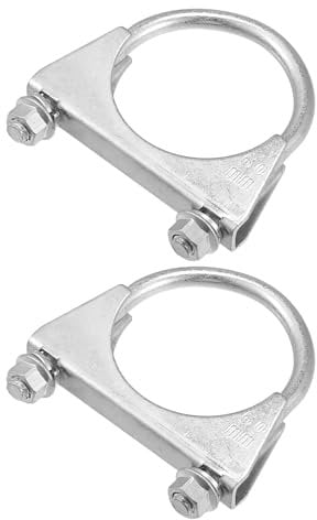 Hihaha Round U Bolt Muffler Exhaust Clamps for Car / 2.35 ID 60mm / 2 Pcs