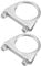 Hihaha Round U Bolt Muffler Exhaust Clamps for Car / 2.35 ID 60mm / 2 Pcs