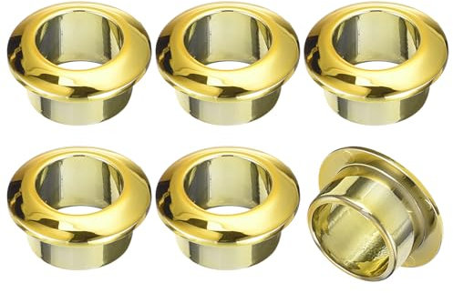 sourcing map 6Pcs Cable Hole Cover, 12/32 inch(18mm) ABS Office Desk Cable Wire Cord Grommet Cable Cord Organizer for Office Desktop Wire, Gold