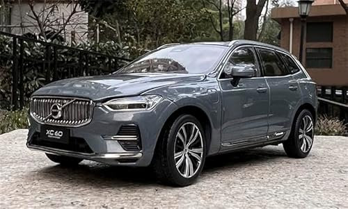 FloZ Für Volvo XC60 2022 Hybrid New Energy Fahrzeug Sparkling Silver Grey 1:18 Truck Pre-Built Model