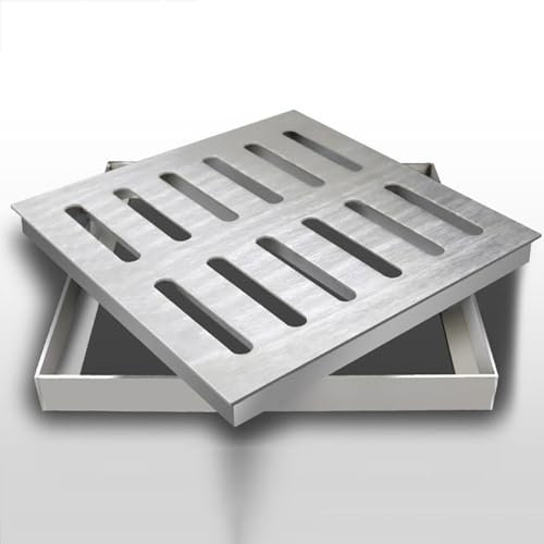 Rejilla de Drenaje para Exteriores, Rejilla y Marco de Drenaje de Acero Inoxidable, Cubierta de Drenaje de Zanja Resistente, Rejilla de Drenaje de Canal, colador de Drenaje de Piso de Garaje