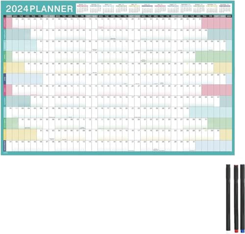 2024 Neuer Big Assed Kalender, Big Assed Kalender 2024, Jahreswandkalender 2024, Jahreskalender 2024, Ganzjahreswandkalender eine Seite 2024, Calendario 2024 Grande (1 Stück)