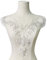 Whakano Weiß Perlen Spitze Applikation,Pailletten Spitze Mesh-Stoff,Spitze Applikation Patch,Spitzen Patch Bestickte zum Aufnähen,Kragenbesatz für Hochzeitskleid,Kleid,Kleidung Zubehör