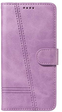 Wuhaizher Custodia a portafoglio per Samsung J6 2018, in pelle, antiurto, con scomparti per carte di credito, chiusura magnetica, con cavalletto, custodia a libro per Samsung Galaxy J6 2018, viola