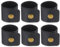 PATIKIL Anillos de Servilleta, 6 Unidades de Anillos de Cuero para Servilletas, Soporte Rústico para Decoración de Mesa, Decoración de Acción de Gracias, Bodas, Negro