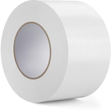 TACHIO Panzertape Wasserdichtes Reparaturband für innen & außen gewebeverstärktes Klebeband 75mm x 50m extra stark Panzerband Weiß 1 Rolle
