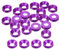 sourcing map Lot de 20 rondelles à tête fraisée M8 en alliage d'aluminium pour accessoires mécaniques - Violet