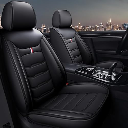 WHLXQ 2 Stück Auto Sitzbezüge für Mercedes-Benz ML-Class (W164) 2005-2023 2024, rutschfest Wasserdicht Atmungsaktiv Schonbezug, Autositze Zubehör,B/Black