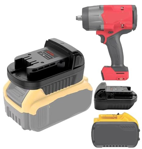 for Dewalt to for Milwaukee Adapter Compatible with Dewalt 20V Max Battery to Replacement for Milwaukee M18 18V Battery Work for Milwaukee M18 18V Cordless Power Tool