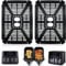 GXF Air fryer Accessories for cookwise 9L Dual Air Fryer Visual Window Tower Vizion 8L Dual Air Fryer, 21.5×15.3 CM Food Grade Air Fryer Grill Pan Grill Plate Crisper Plate Replacement Parts Tray Rack