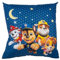 United Labels Paw Patrol Kissen, Kopfkissen 40x40 cm, Blau, Sofakissen Mond & Sterne, Dekokissen für Fans