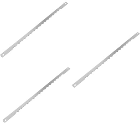 Cabilock 3st Brotmesser Aus Edelstahl Sauerteig Torschütze Einzel Bruststück Gezahnte Küche Schälen Brotschneidemaschine Teil Schneidklingen Für Kuchen Brotklinge Rostfreier Stahl Silver