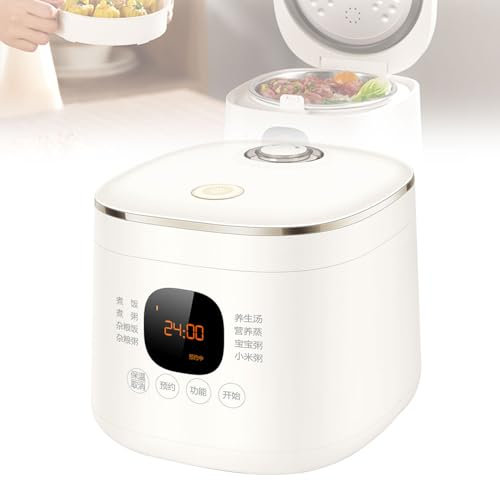 BDJSN Home 2L Rice Cooker, 350W Smart Rice Cooker, With Stainless Steel Liner, 24-hour Appointment, Non-Stick Pan, Constant Temperature Insulation, for Home, RV, Restaurant, Travel