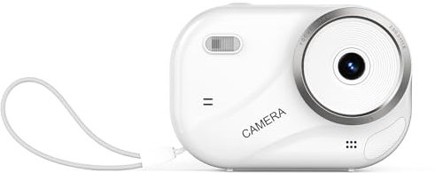 Digital Camera- 2K Autofocus Compact Camera with 2.4 Screen, Portable Mini Small Photo Camera with 64GB TF Card for Photography, 16X Zoom Vlogging Selfie Camera for Kids & Beginners& Teens (White)