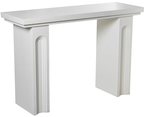 DRW Konsolentisch aus Holz in Weiß, 120 x 40 x 82 cm