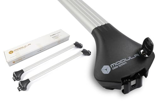 Modula Case System OvalBar Kompletter Aluminium-Dachträger Relingträger kompatibel mit BMW X3 F25 SUV 2010-2017 mit geschlossener Dachreling, abschließbar, Nutzlast 75 kg