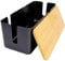 JJQHYC Cable Tidy Box Large Cable Box with Bamboo Lid Cable Management Box Black Cable Organiser for Hiding Cables and Plugs
