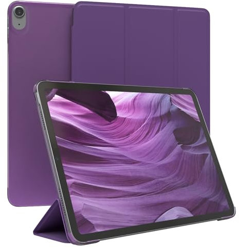 EAZY CASE - Funda Protectora para Apple iPad Air 11 M3 (2025) Smart Cover Tablet Smartcase de pie Funda abatible con función de pie Función Sleep Wake Up Piel sintética Lila