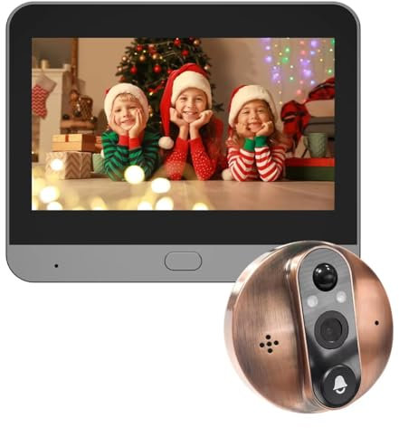 Kznifmk 3MP Smart Life Tuya FHD WiFi Door Bell Eye Peephole Camera 5000mAh Battery PIR Motion Detector IR Magic Digital Viewer