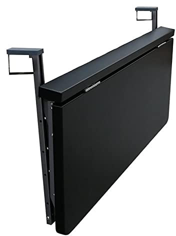 CMOLVUR Verstellbarer Beistelltisch für den Außenbereich, klappbar, Balkongeländer, multifunktional, Hausbar & Gartendekoration, Wandmontage, Terrasse für Terrasse, Innenhof
