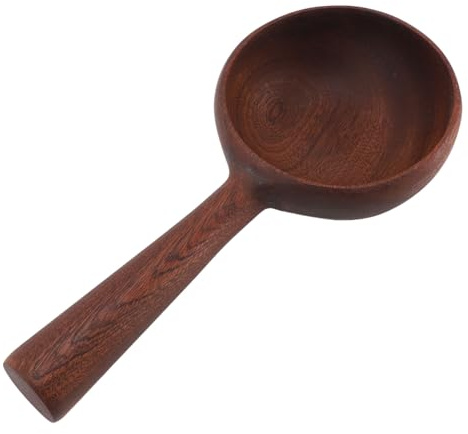 Tomotato Wooden Water Ladle, 4.3 in Large Kitchen Scoop Ladle Serving Spoon