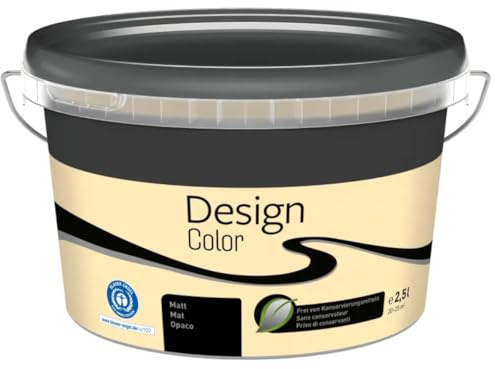 TMPpro Premium Wandfarbe Innen 2,5 L – Design Color – Hochdeckend & Abwaschbar – moderne Farben (Beige (Biscuit))