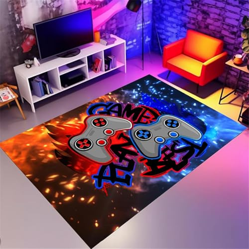 xueneige Spielteppich 3D-gedruckte Gaming-Controller-Matte Geeignet für Schlafzimmer und Spielzimmer Wohnraumdekoration