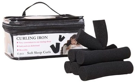 Schlaffreundliche Haarrollen, keine Hitze, Twisting-Set, Spongiform-Design, inklusive recycelbarer Aufbewahrungstasche, coole Spiralen, Spongiform-Rollen