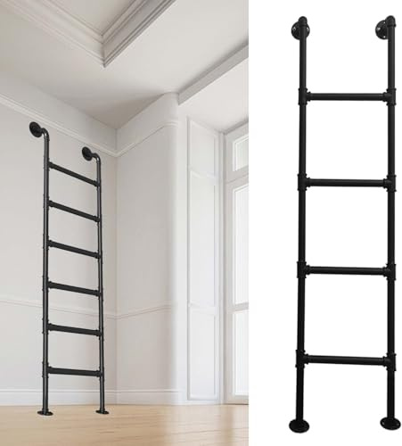 4ft 5ft 6ft 7ft 8ft 9ft Attic Loft Ladder for Home Appartments, Emergency Egress Indoor Outdoor Climbing Ladders(195cm/77in)