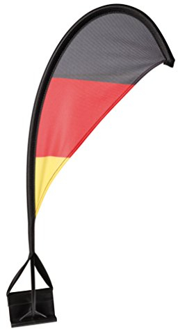 elasto KFZ Autofahne Windsegel Fanartikel EM 24 Deutschland Auffällige Autoflagge mit Fensterklipp