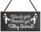 RED OCEAN Bathroom Toilet Kitchen Sign Decor Funny Wash Your Hands Humouros Wall Plaque Home Gift