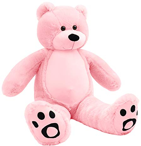 VERCART Ours en Peluche XXL Geant Joli Nounours Mignon Extra Doux Cadeau Noël la Naissance Anniversaire Enfant et Ami Teddy Bear Rose 92cm
