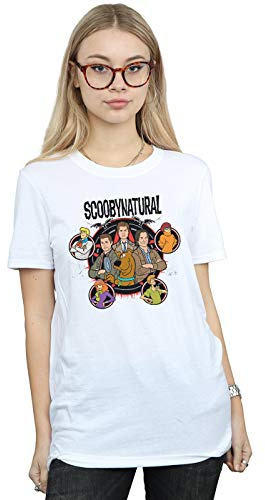 Scoobynatural Women's Characters Star Boyfriend Fit T-Shirt White XX-Large