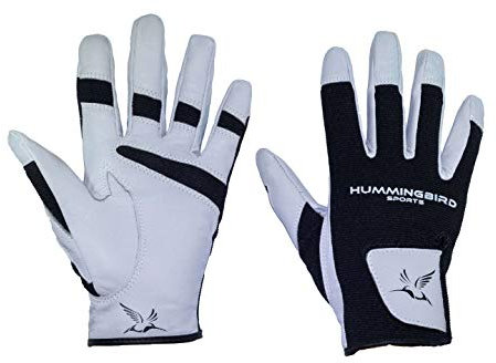 Hummingbird Sports - Guantes de Piel para Mujer (Lacrosse y Hockey), Medium, Gris