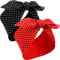 2 Schals (rot und schwarz) für Frauen, Retro, 1940er-Jahre, Kopfband, Bandana, Boho, Hasenohr-Stirnband, Vintage, Haar-Accessoires für Mädchen (gepunktet)