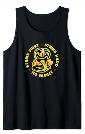 Cobra Kai Schlag zuerst zu Kobra Logo Tank Top