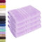 Lavea 4er Set Handtuch 50x100 cm – Saugstarke und Weiche Handtücher aus 100% Baumwolle, Frottierserie Elena – Waschbar und Strapazierfähig - Lavendel